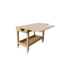 ราคา ProSpace โต๊ะ WorkBench โต๊ะทำงานเอนกประสงค์ ทำงานฝีมือ ทำงานไม้ ไม้ยางพารา (New Model 2024) Made in Thailand.d ใหม่ clamp+ล้อ+แผ่นเสริม (12465168)