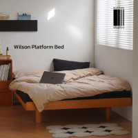 ราคา Wilson Platform Bed เตียงไม้แท้เนื้อแข็ง 6ft king size (12498316)