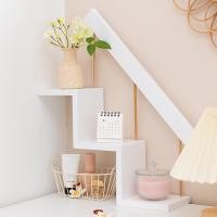ราคา Minimalla_Zone ชั้นบันไดไม้สำหรับวางของ แบบติดผนัง สำหรับวางของตั้งโชว์ สีขาว (10907664)