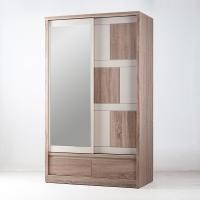 ราคา NARN-NARN ตู้เสื้อผ้าบานเลื่อน DS1220 ลูกค้าติดตั้งเอง-กทม สีโซลิคโอ๊ค+ครีม (12186131)