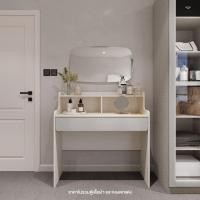 ราคา sb design square โต๊ะเครื่องแป้ง พร้อม กระจกแขวน รุ่น aiko สีขาว (100x45x100 cm.) (12321866)
