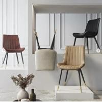 ราคา shira เก้าอี้วัสดุหนัง PU รุ่นขาดำขอบสแตนเลส หนังPU สีดำ W45*D43*H84 (10250232)