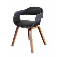 ราคา iLoft chair เก้าอี้ไม้Becky ไม้หุ้มด้วยหนัง ไม้ ดำ Muji (10373445)