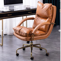 ราคา shira - เก้าอี้ทำงาน หนัง Pu สีน้ำตาลหนังแท้ (10502546)