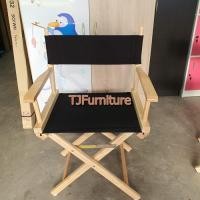 ราคา TJเก้าอี้ผู้กำกับ เก้าอี้โครงไม้ยางพาราพับได้ สีดำ (10534192)