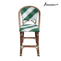 ราคา Anusarin เก้าอี้บาร์หวายสานลายเขียวขาว สีเขียวขาว (10604543)