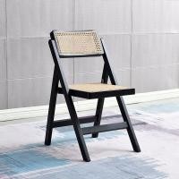 ราคา HOMETOWN เก้าอี้ไม้ยางพาราบุหวาย รุ่นนี้พับเก็บได้ สีดำ (10760590)