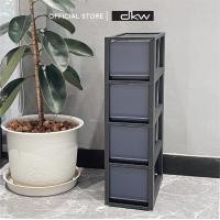 ราคา DKW ตู้ลิ้นชักหน้าแคบ 4 ชั้น รหัส HH-465/4 4 ชั้น HH-465/4 ขาวทึบ-กรอบเทาดำ (10768818)