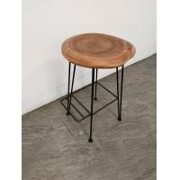 ราคา DD shop เก้าอี้ไม้สตูลบาร์สูง ทรงกลม W38 x L38 x H64 cm สีน้ำตาล (10843153)