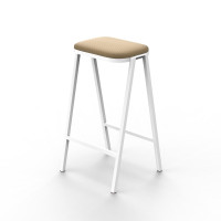 ราคา Flo Furniture สตูลสูงพาลิน เหล็ก สีขาว / Pasaya Areil Coffee (10983265)