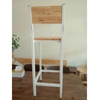 ราคา b7 เก้าอี้บาร์ไม้ยาง มีพนักพิงหลัง ขาเหล็ก (12200571)