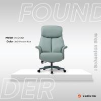 ราคา Office Chair เก้าอี้สำนักงาน เก้าอี้ปรับนอน เก้าอี้เพื่อสุขภาพ เก้าอี้ผู้บริหาร รุ่น Founder สี Bohemain Blue Bohemain Blue (12225075)