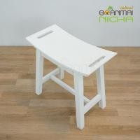 ราคา Baanmainicha เก้าอี้โต๊ะกาแฟ ไม้ยางพารา รุ่น ฟิวชั่น สีขาว (10462987)