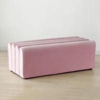 ราคา MY DOLLS HOUSE เวฟวี่สตูล Wavy Stool สตูลผ้ากำมะหยี่ 100x44x40H CM. PINK (10214072)