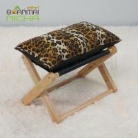 ราคา Baanmainicha เก้าอี้ไม้วางเท้า ไม้ยางพารา เบาะลายเสือใหญ่ (10443505)
