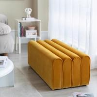 ราคา MY DOLLS HOUSE เวฟวี่สตูล Wavy Stool สตูลผ้ากำมะหยี่ YELLOW 100x44x40H CM. (12109352)