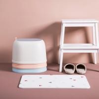 ราคา EMOZAZA เก้าอี้พลาสติกทรงเตี้ย สีพาสเทลน่ารักๆ สีฟ้า PP พาสเทล มินิมอล (10199495)