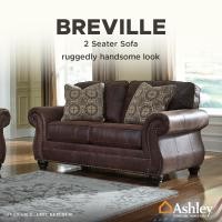 ราคา Ashley โซฟา 2 ที่นั่ง รุ่น BREVILLE 2 Seater Sofa น้ำตาลเข้ม/น้ำตาล (10223715)