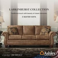 ราคา Ashley โซฟา 3ที่นั่ง รุ่น LARKINHURST 3 Seater Sofa น้ำตาล/น้ำตาลเข้ม (10223624)