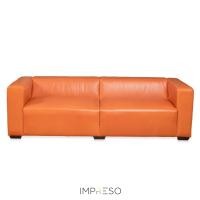ราคา IMPRESO SOFA โซฟาหนังแท้ ชุด Owen สีส้ม สีส้ม (10450612)