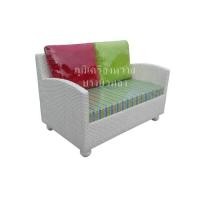 ราคา ภูมิเครื่องหวาย โซฟา หวายแท้ ขนาด 2 ที่นั่ง ไม้ naturalRattan 200 (11040090)