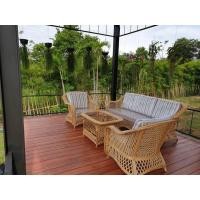 ราคา ภูมิเครื่องหวาย โซฟาหวายแท้ ชุดรับแขกหวาย รุ่นCharlie ไม้ naturalRattan 200 (11040088)