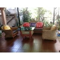 ราคา ภูมิเครื่องหวาย โซฟาหวาย ชุดรับแขกหวาย ชุดหลุยส์หลังโค้ง ไม้ naturalRattan 200 (11040112)