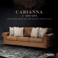ราคา Ashley โซฟาหนังแท้ 3 ที่นั่ง รุ่น CARIANNA 3 Seater Sofa (12106304)