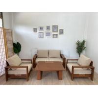 ราคา 8karat furniture design ชุดโซฟาไม้สักทอง เบาะผ้าฝ้าย (12209514)