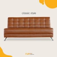 ราคา Furyouliving โซฟาเบด ปรับนอนได้ 3 ระดับ หุ้มเบาะหนัง PVC หนัง pvc 3 ที่นั่ง สีน้ำตาล (10128683)