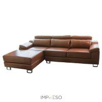 ราคา IMPRESO SOFA โซฟาตัวแอล รุ่น Benz 270x190 cmสีส้ม น้ำตาล (10429134)