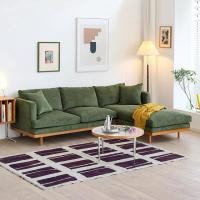 ราคา Mitten Studio UENO SOFA ทรง L-Shape โซฟาผ้าลูกฟูกถอดซักได้ โครงไม้แท้ LB-Shape (10458015)