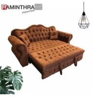 ราคา Raminthra Furniture โซฟาปรับนอน 3ที่นั่ง #Alizabeth หนังนาโน (1) สีน้ำตาล (10466798)