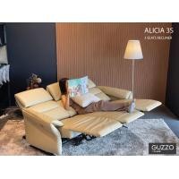 ราคา GUZZO โซฟาปรับเอนไฟฟ้า หนังแท้ ผิวสัมผัส รุ่น ALICIA PEARL genuineLeather 196 (11090056)