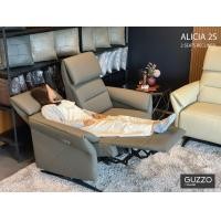 ราคา GUZZO โซฟาปรับเอนไฟฟ้า หนังแท้ ผิวสัมผัส รุ่น ALICIA 140 TITANIUM genuineLeather (11090059)