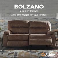 ราคา Ashley โซฟาปรับเอนนอน Recliner 2 ที่นั่ง รุ่น BOLZANO/2RR Dark Brown (12155879)
