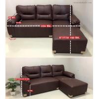 ราคา Sofavariety Sofa โซฟา รุ่น มิยากิ วัสดุผ้าและหนังPU เลือกสีได้ หนังครีม (12163796)