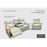ราคา GUZZO โซฟาปรับเอนไฟฟ้า หนังแท้ผิวสัมผัส รุ่น WELLINGTON BUTTER CREAM 90 (12403283)