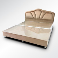 ราคา ที่นอนปีนัง [โปรเตียง + ที่นอน] เตียงหัวเบาะเนื้อผ้ากำมะหยี่ Luxury Style 3.5/5/6ฟุต **ส่งเฉพาะ กทม.ปริมณฑล เท่านั้น** เตียง CB-9 5 ฟุต (12612323)