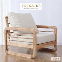 ราคา FURNATUR โซฟาไม้โอ๊ค รุ่น SF003 1 ที่นั่ง ไม้ (10195063)