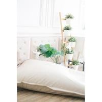 ราคา SOFA BEANBAG BUBBLE BEANN Beanbag chair square Size XL ขนาด 100 x 150 cm. ลายริ้วใหญ่สีส้ม fauxLeather 100 (10505967)