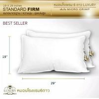 ราคา Luxury หมอนโรงแรม6ดาว รุ่น Standard Firm เส้นใย Micro Crimp (19x29นิ้ว ) ขาว 19x29นิ้ว โรงแรม6ดาว (10163076)