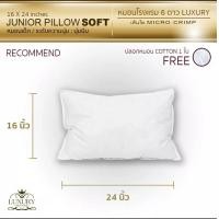 ราคา หมอนโรงแรม 6 ดาว luxury ใย micro crimp หมอนหนุน เหมาะสำหรับเด็ก เด็กเล็ก 3-6 ขวบ (junior pillow 16x24 นิ้ว) ระดับความนุ่ม: นุ่มมาก (free ปลอกหมอน) หมอ (10170332)