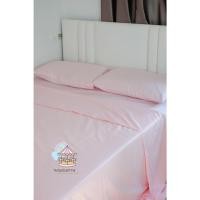 ราคา Thewonderfuldays ผ้าปูที่นอนโรงแรม 6ดาว ผ้าCottonSilk 5feet 5 ฟุต Thewonderfuldays สีชมพู (10706083)