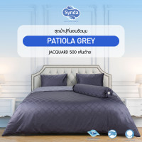 ราคา Synda Thailand ผ้าปูที่นอน Cotton satin ทอลาย Jacquard 500 เส้นด้าย รุ่น Patiola Grey 6ฟุต (10775315)