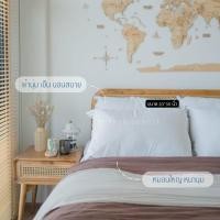 ราคา topper bundit หมอนจัมโบ้ หมอนหนานุ่ม ใบใหญ่ ขนาด 20x30 นิ้ว สีขาว (10950075)