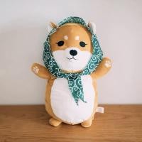 ราคา Pamu Home Shiba Inu ตุ๊กตาชิบะ หมาชิบะ มีผ้าโพกหัว ใส่หมวกปลาไทยากิ ชิบะ+ผ้าโพกเขียว (10963317)