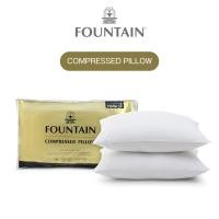ราคา fountain หมอนหนุนสุญญากาศ compressed pillow หมอนหนุนฟาวน์เทน ช่วยซัพพอร์ต ศีรษะและลำคอ คืนตัวเร็ว นุ่มกำลังดี (12148395)