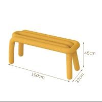 ราคา เก้าอี้ม้านั่งรุ่น Makkie เก้าอี้คาเฟ่ สตูลยาว เก้าอี้ดีไซน์คลิป เหลือง (12240760)