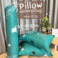 ราคา Surapon : หนอนหนุนขนาดใหญ่ 2 ใบ แถมฟรั หมอนข้าง 1 ใบ แมวเขียว (12319924)